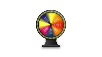 Wheel of fortune object isolated on white background. Motion graphics. video