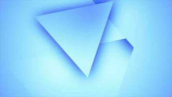 Blue simple geometric patterns abstract triangles background video