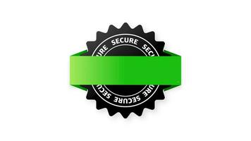 Secure connection icon isolated on white background, flat style secured ssl shield symbols, protected safe data encryption technology, https certificate privacy sign. Motion graphics. video