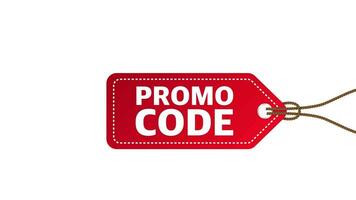 Promo code, coupon code. Motion graphics. video