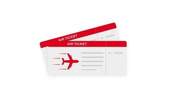 Modern and realistic airline ticket design with flight time and passenger name. Motion graphics. video