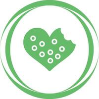 Heart shaped cookies Vector Icon