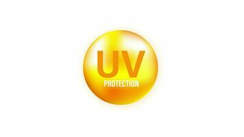 Uv radiation, great design for any purposes. Danger warning icon. Arrow icon. Uv radiation for concept design. Motion graphics. video