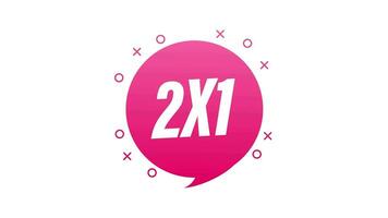 2X1 Half Price Commercial Tag.  Illustration. video