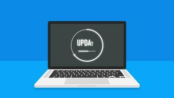dados atualizar ou sincronizar com Barra processo. atualizar em computador portátil e Smartphone. movimento gráficos. video
