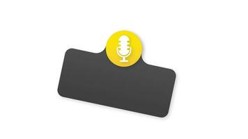 podcast. distintivo, ícone, carimbo, logotipo. movimento gráficos. video