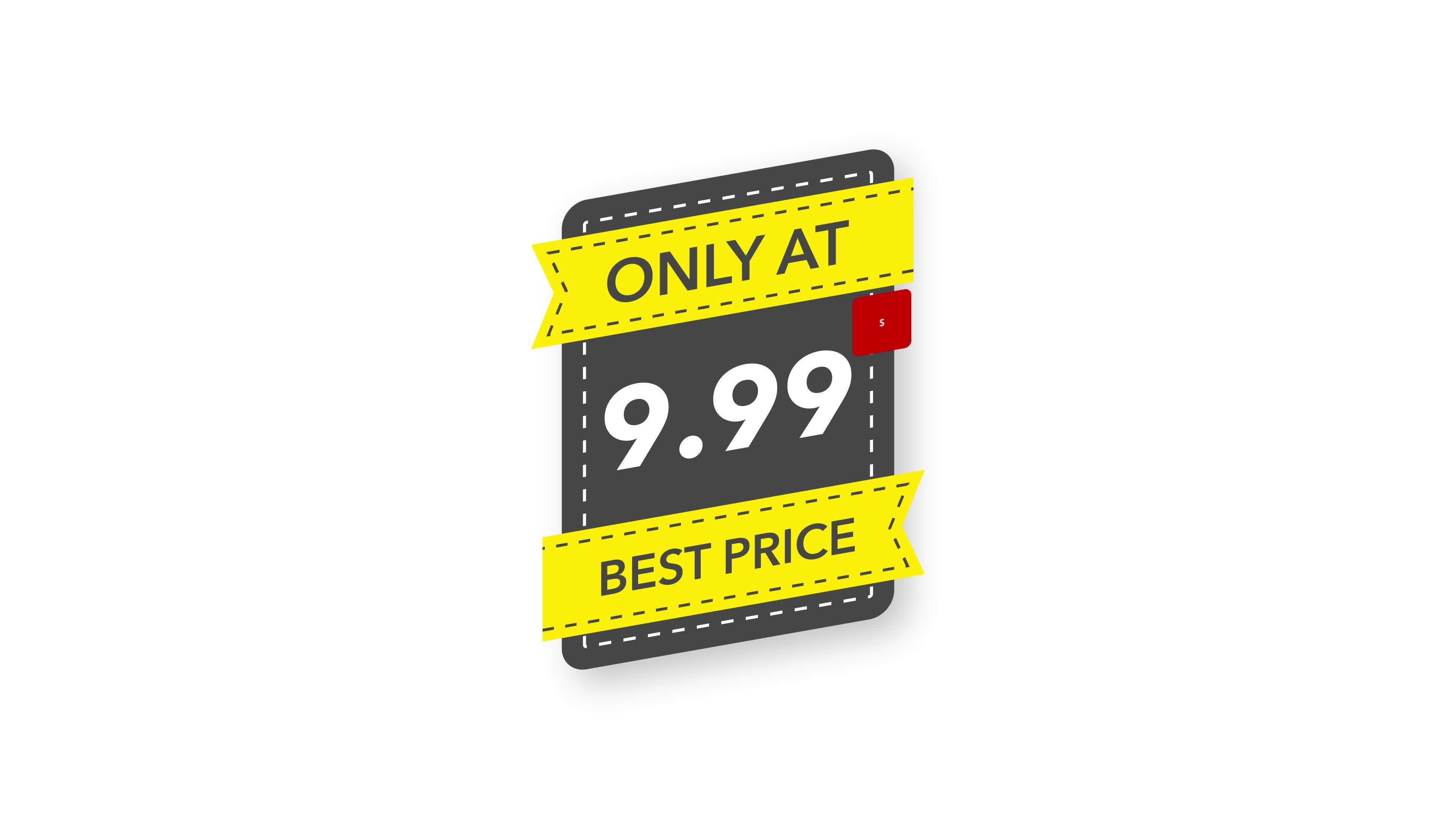 Sale 9 99 Dollars Only Offer Badge Sticker Design In Flat Style Motion sale-9-99-dollars-only-offer-badge-sticker-design-in-flat-style-motion