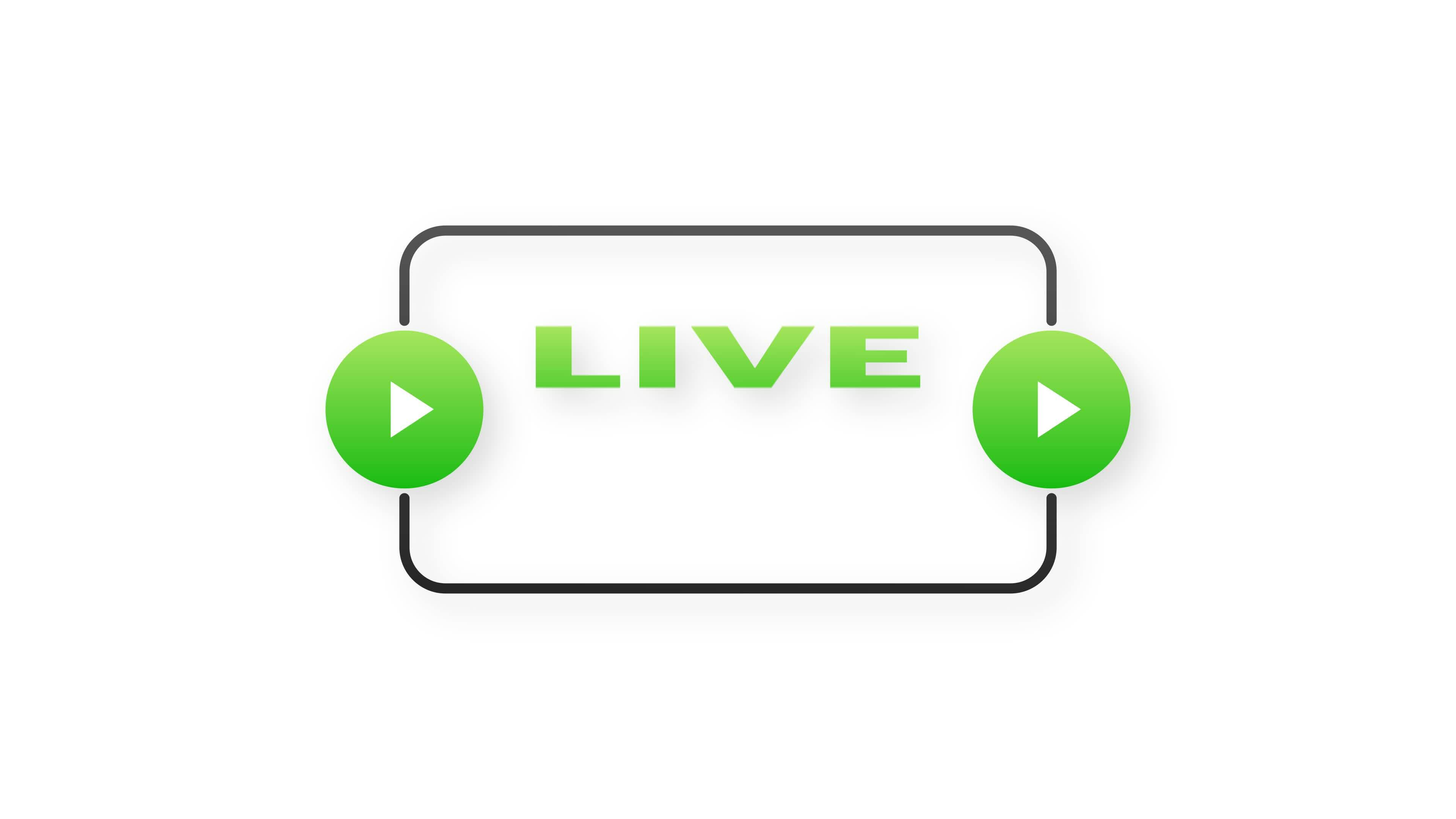 Live football banner in flat style on white background. Play video. Online match. Web media