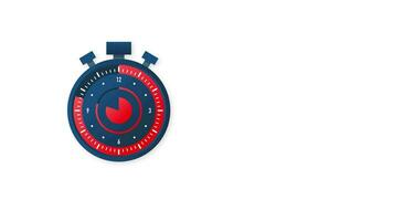Express delivery service badge. Fast time delivery order with stopwatch on white background. Motion graphics. video