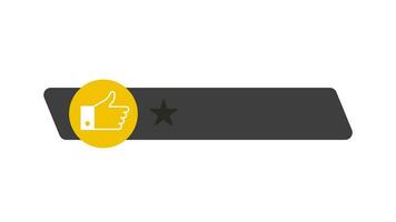Rating stars badges on a white background. Motion graphics. video