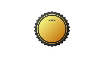 Good like gold rubber stamp on white background. Realistic object. Motion graphics. video