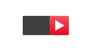 Live streaming logo - red design element with play button for news and TV or online broadcasting. Motion graphics. video