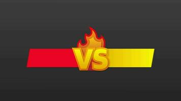 Versus logo vs letters for sports and fight competition. Battle vs match. Motion graphics. video