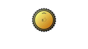 Good like gold rubber stamp on white background. Realistic object. Motion graphics. video