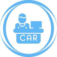 Car Rental Counter Vector Icon