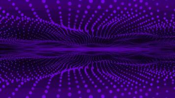 Purple particles flowing Fluid waves background. Abstract Liquid Pattern background video