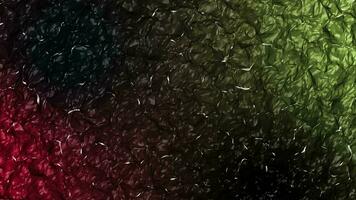 Animated red and green gradient low poly geometrical fluid surface background video