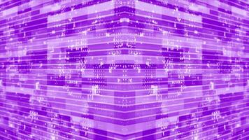 3D Purple striped box pattern moving technology cyberspace background video