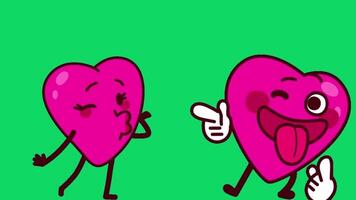 funny heart animated , valentine day video