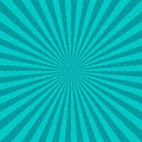 Blue comic book page background in pop art style with empty space. Template with rays, dots and halftone effect texture. Vector illustration