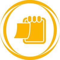 Writing pad with sticky no Vector Icon