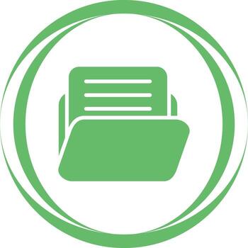 documento con carpeta vector icono