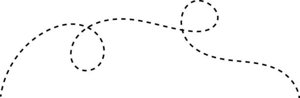 Curved Dashed Line vector