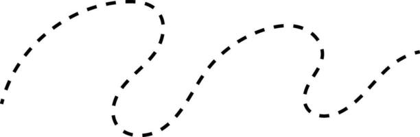 Curved Dashed Line vector