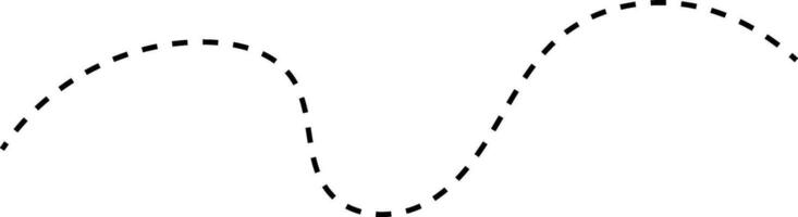 Curved Dashed Line vector