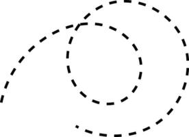 Curved Dashed Line vector