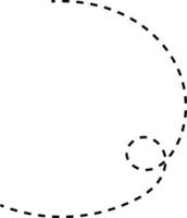 Curved Dashed Line vector