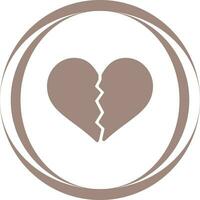 Broken Heart Vector Icon