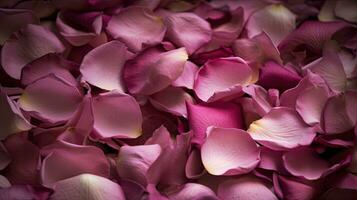 romántico rosado Rosa pétalos antecedentes para san valentin día foto