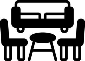 solid icon for furniture vector