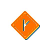 Linked Road sign Vector Icon