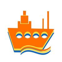 icono de vector de barco