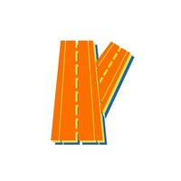 Linked Road Vector Icon