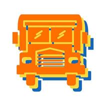 icono de vector de autobús escolar