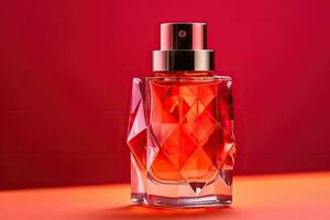 Epic Male Perfume Bottle Falling in Pastel Colors photo