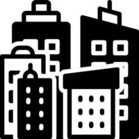 solid icon for downtown vector