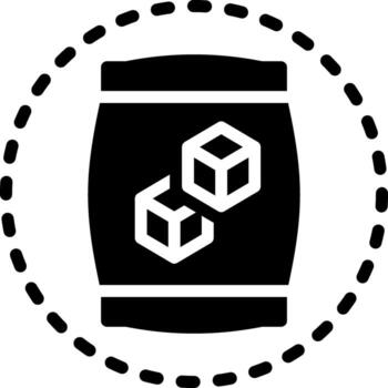 sólido icono para azúcar vector
