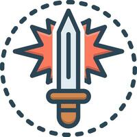 color icon for powerful vector