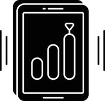mobile signal glyph icons design style vector