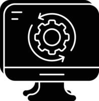 system update glyph icon design style vector