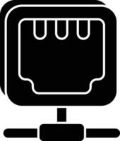 ethernet port glyph icons design style vector