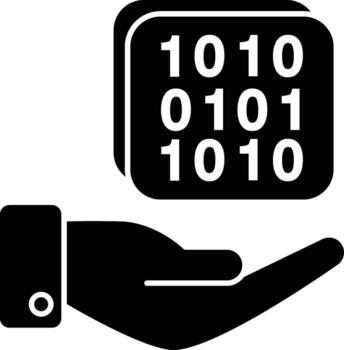 binary code   glyph icons design style vector