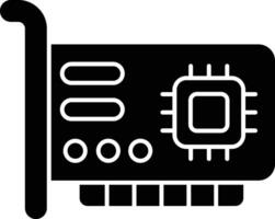 network interface card glyph icon design style vector