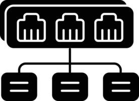 ethernet port   glyph icons design style vector