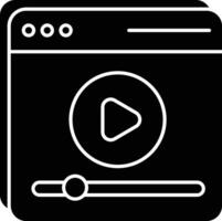 web vídeo glifo íconos diseño estilo vector