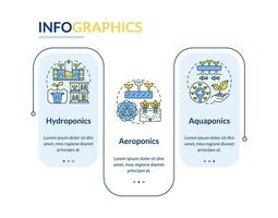 2D vertical farming vector infographics template, data visualization with 3 steps, process timeline chart.